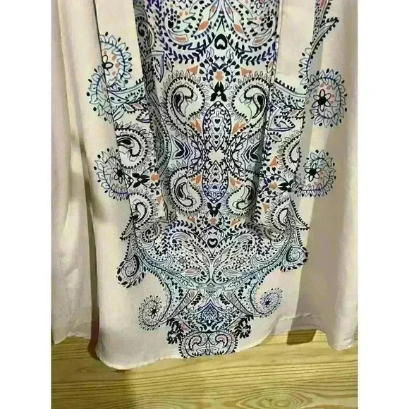 fab'rik Geometric Print Shift Dress with Tie-Neck, size M - Picture 6 of 8